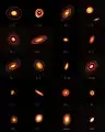 20 protoplanetary discs captured by the High Angular Resolution Project (DSHARP).