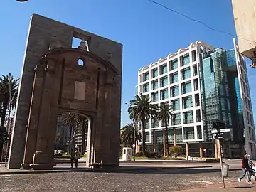 View of the Executive Tower from the entrance to the Old City.