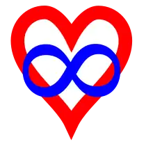 The "infinity heart" is a widely used symbol of polyamory. (from Sexuality and gender identity-based cultures)