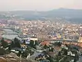 On the left, from top to bottom, the Tirantes, Santiago and Burgo bridges.