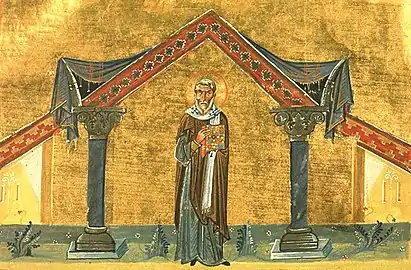 Saint Agatho, Pope of Rome(Menologion of Basil II)