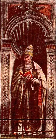 Pope Dionysius (259–268).(Fresco in Sistine Chapel, Vatican)