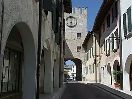 Clock tower in Porcia