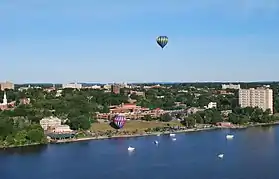 Poughkeepsie during its annual balloon festival