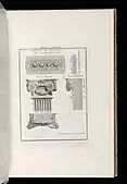 Illustrations of Ionic pilasters with festoons on their capitals, from Germany, in the Cooper Hewitt, Smithsonian Design Museum