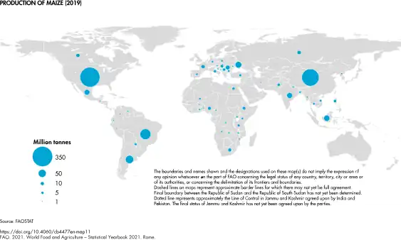 Production of maize (2019)