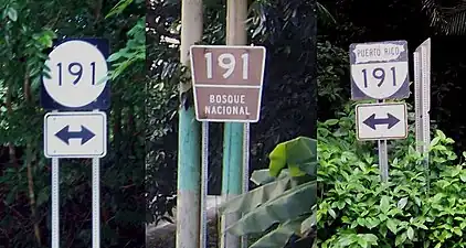 Puerto Rico Highway 191 signs