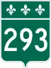 Route 293 marker