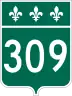 Route 309 marker