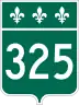 Route 325 marker