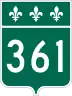 Route 361 marker