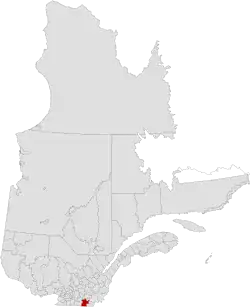 Location of Memphrémagog