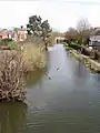 The Grand Union Canal with Queens Park to the right