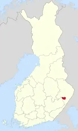 Location of Rääkkylä in Finland