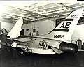 A VFP-62 RF-8G damaged by flak over Vietnam, 1967