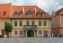 Lutsch House as seen from the Grand Square (Piața Mare)