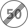 3.25 End of the maximum speed limit zone