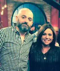 Rachel Ray and Luke Montgomery on the set of "The Rachel Ray Show."