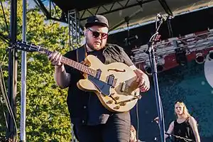 Ragnar Þórhallsson of Of Monsters and Men performing live