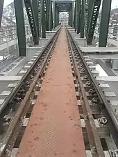 Rail bridge, photographed from the track