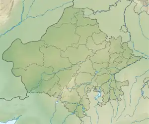 Map showing the location of Ranthambore National Park