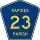 Parish Road 23 marker