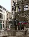 City Hall Fountain, Neues Rathaus, Burgplatz, Leipzig, 1908