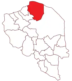 Location of Ravar County in Kerman province