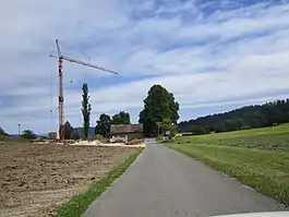 The road into Rebévelier village