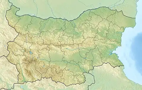 Map showing the location of Banski Suhodol Glacier