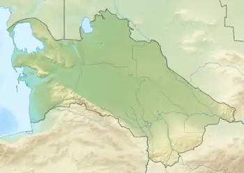 Map showing the location of Köýtendag Nature Reserve