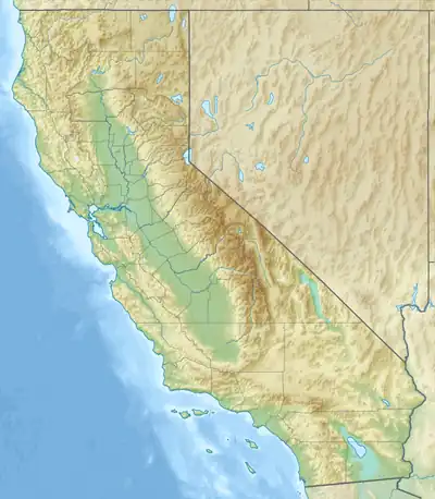 Location of Tinemaha Reservoir in California, USA.