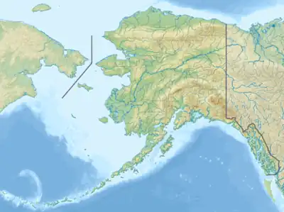 Map showing the location of Riggs Glacier