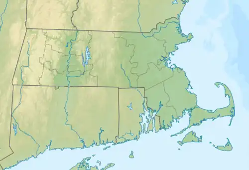 Map showing the location of Mount Holyoke Range State Park