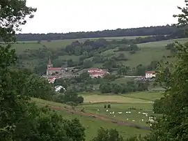 A general view of Réville-aux-Bois