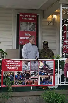 Richard Overton with Steve Adler