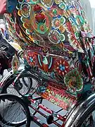 A hand-painted decorated rickshaw from Bangladesh