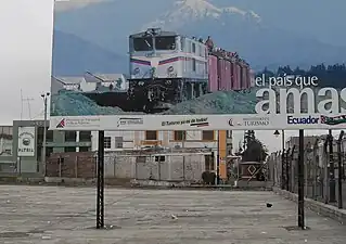 Railway poster, Riobamba station