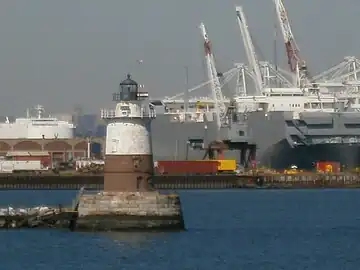 Robbins Reef Light, MOTBY, and Port Jersey