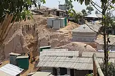 Shacks built for Rohingya refugees in Balukhali