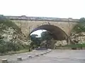 The bridge carrying the A183 coast road over Roker Park Ravine