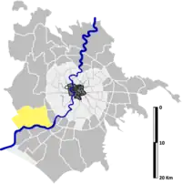 Position of the zona within the city