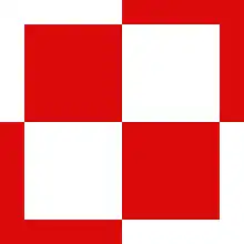 The checkerboard with border, used in 1921-1993