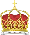 Heraldic version of the crown of Tonga.