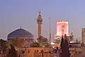 Le Royal Hotel and the King Abdullah I Mosque at dawn