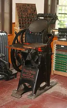 Roycroft printing press