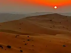 Sunset in Saudi Arabia