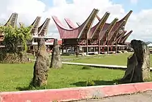 Tongkonan, the traditional house of Toraja people in South Sulawesi, Indonesia