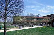 In front of the building of the Faculty of Law and Economics