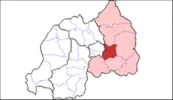 Shown within Eastern Province and Rwanda